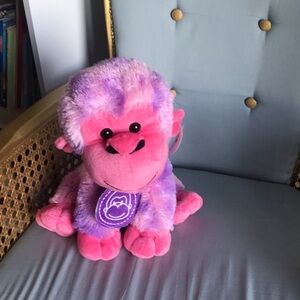 NWT Adventure Planet Tie-Dye brights pink & purple monkey plush stuffed animal